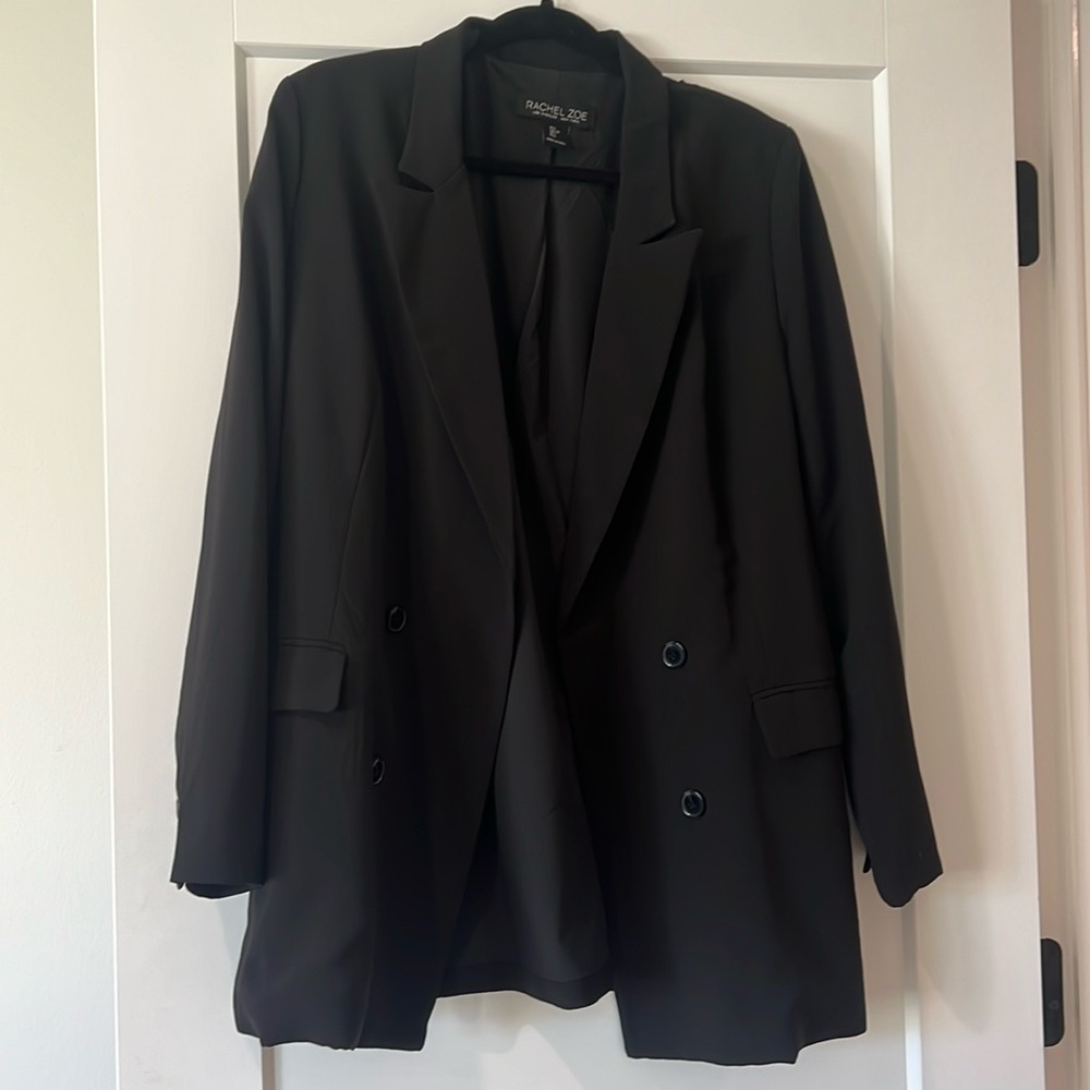 Rachel Zoe Black Double-Breasted Blazer